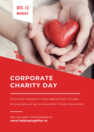 Platilla de diseño Corporate Charity Day Announcement Postcard A6 Vertical