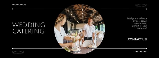 Professional Luxury Wedding Catering Services Facebook cover – шаблон для дизайну