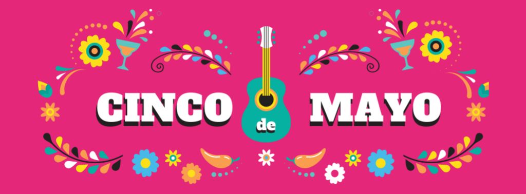 Designvorlage Cinco de Mayo holiday für Facebook cover