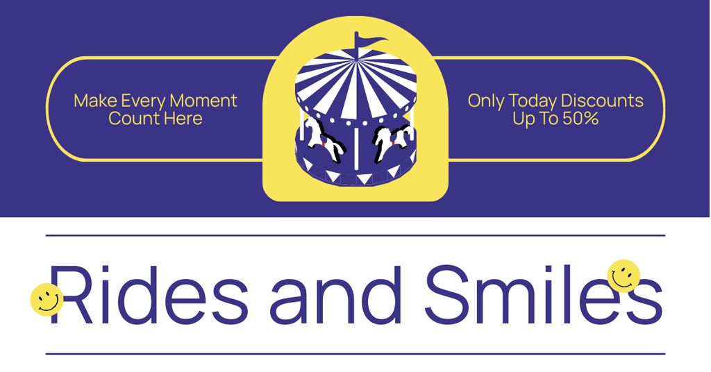 Amusement Park Deals for Memorable Family Moments Facebook AD Šablona návrhu