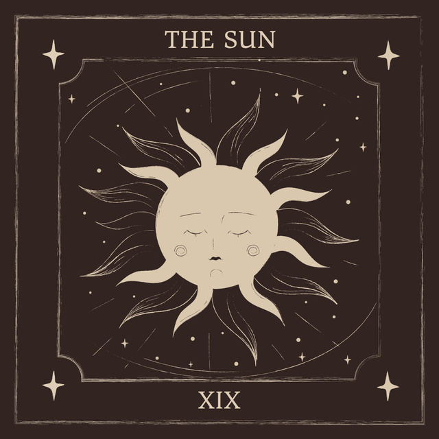 Modèle de visuel Astrological Inspiration with Sun illustration - Instagram