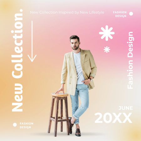 Man's Fashion Collection Instagram Design Template