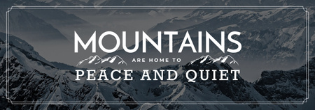 Template di design Journey Offer Mountains Icon in White Tumblr