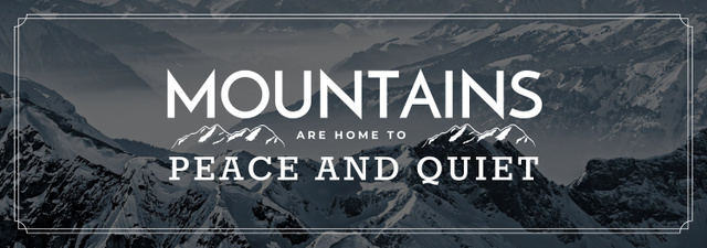 Journey Offer Mountains Icon in White Tumblr Modelo de Design