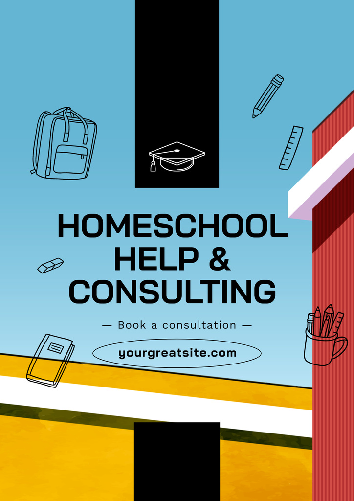 Homeschool Help and Consulting Poster tervezősablon