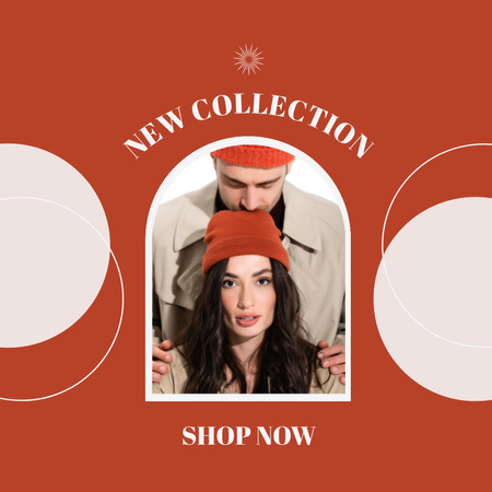 New Collection with Cute Couple Instagram Design Template