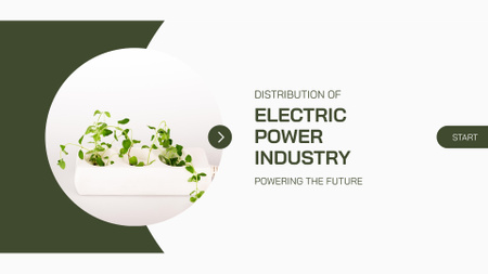 Designvorlage Geschäftsplan für die Elektrizitätswirtschaft für Presentation Wide