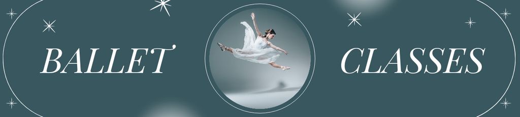Designvorlage Ballet Classes with Professional Ballerina in Dress für Ebay Store Billboard