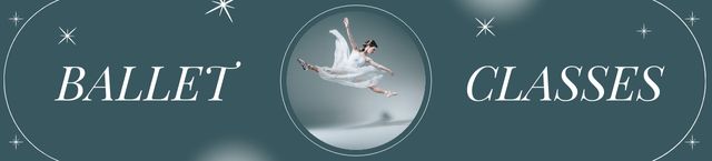 Designvorlage Ballet Classes with Professional Ballerina in Dress für Ebay Store Billboard
