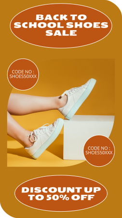 Takaisin kouluun kenkien alennuskampanja Instagram Story Design Template