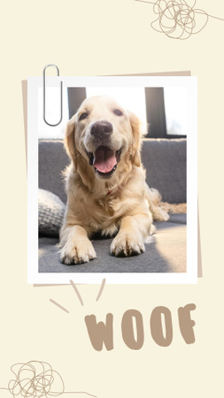 Cute Funny Dog Instagram Story Modelo de Design