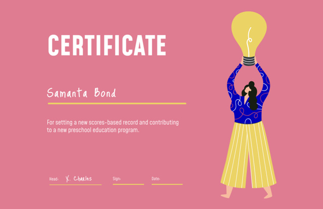 Educational Program Completion Certificate 5.5x8.5in Design Template