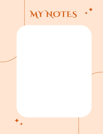 Notes Planner with Little Stars Notepad 107x139mm – шаблон для дизайну