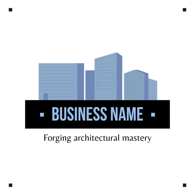 Urban Architectural Bureau With Slogan Animated Logoデザインテンプレート