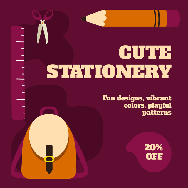 Designvorlage Stationery Vivid Colors at Discount für Instagram