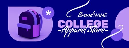 College Apparel and Merchandise Facebook Video cover Design Template
