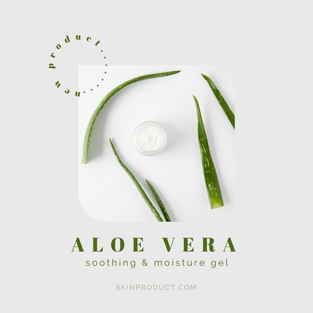 Designvorlage Soothing Gel Sale Ad with Aloe Vera für Instagram