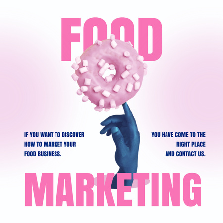 Ontwerpsjabloon van LinkedIn post van Advies op het gebied van voedselmarketing en bedrijfsontwikkeling