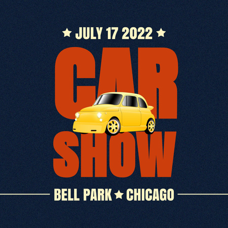 Designvorlage Car Show Announcement für Instagram