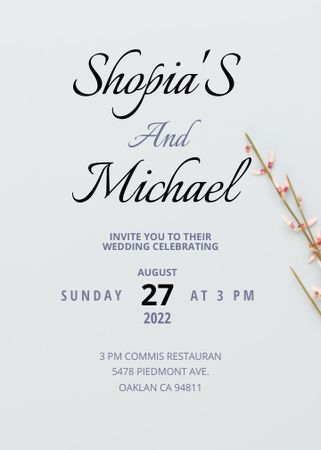 Platilla de diseño Wedding invitation design SALIN Invitation