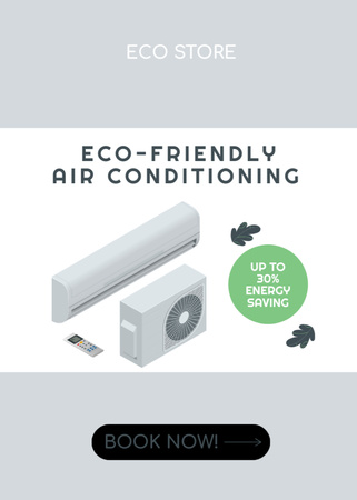 Modèle de visuel ECO-Friendly Air Conditioning - Flayer