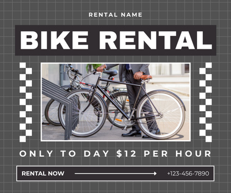 Rental Bikes to Get to Work Facebook Design Template