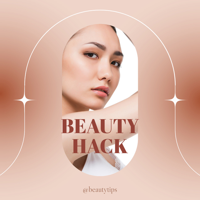 Ad of Flawless Beauty Hack Instagram Πρότυπο σχεδίασης