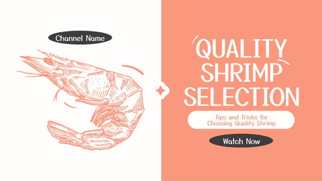 Plantilla de diseño de Tips and Tricks for Selecting Quality Shrimp and Seafood Youtube Thumbnail 