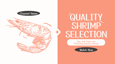 Platilla de diseño Tips and Tricks for Selecting Quality Shrimp and Seafood Youtube Thumbnail
