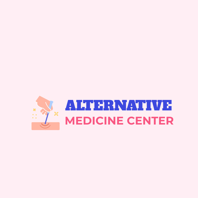 Alternative Medicine Center Promotion With Emblem Animated Logo Šablona návrhu