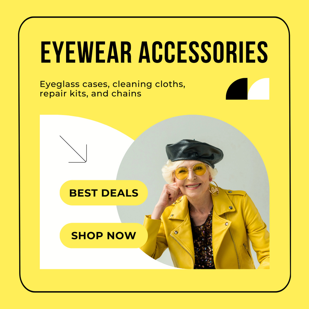Ontwerpsjabloon van Instagram van Best Deal on Accessories and Eyewear for Older Ladies