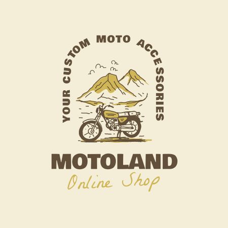 Designvorlage Moto Accessories Store Emblem für Logo