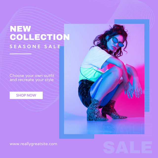Sale Announcment With Pink Background Instagram tervezősablon