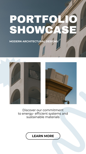 Top-notch Architectural Service Promotion With Portfolio Instagram Story Šablona návrhu
