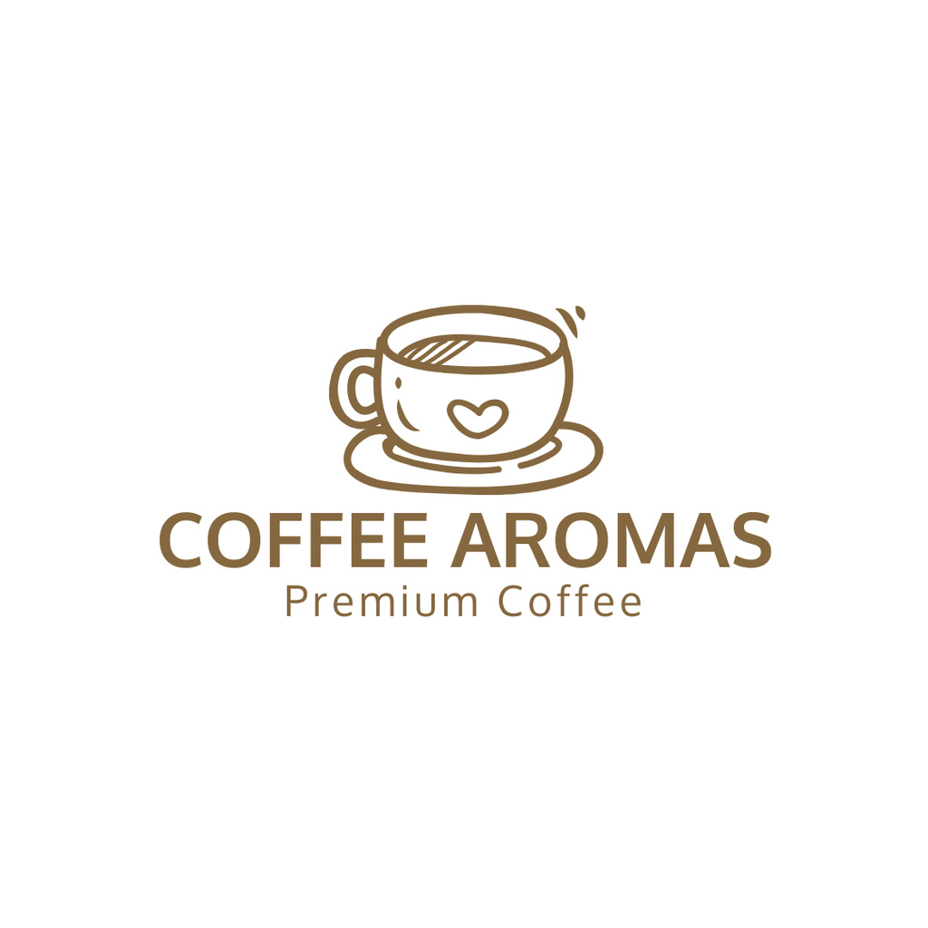 Offer of Fragrant Coffee Premium Quality in Cafe Logo 1080x1080px Šablona návrhu