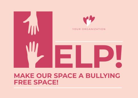 Template di design Awareness of Stop Bullying Postcard