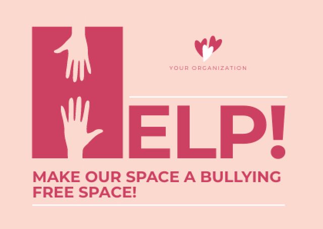Awareness of Stop Bullying Postcard – шаблон для дизайна