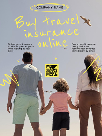 Travel Insurance Offer Poster US Design Template