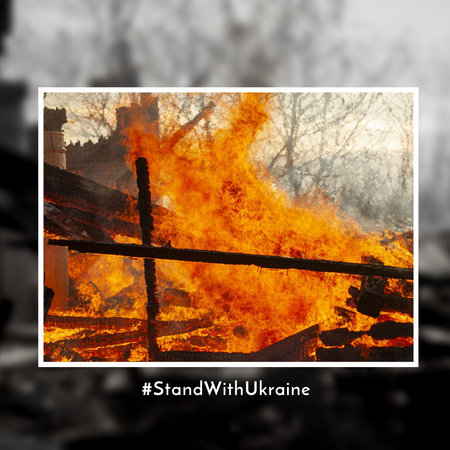 Template di design Awareness about War in Ukraine Instagram