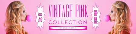 Plantilla de diseño de Colección especial de marcas rosas a precios reducidos Twitter 