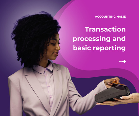 Template di design Elaborazione delle transazioni e reporting di base Large Rectangle