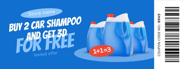 Special Offer of Free Car Shampoo Coupon Tasarım Şablonu
