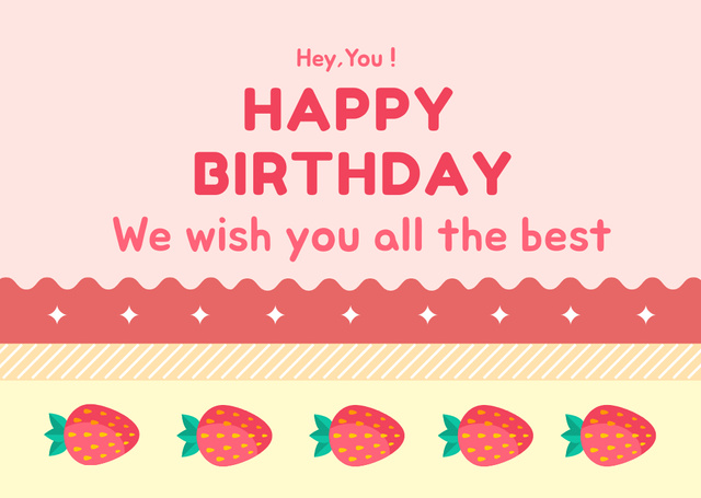 Wish You the Best on Your Birthday Card Šablona návrhu