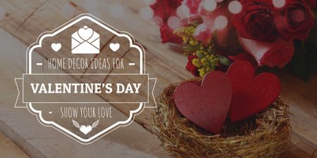Valentine's Day Offer Heart in nest Image Design Template