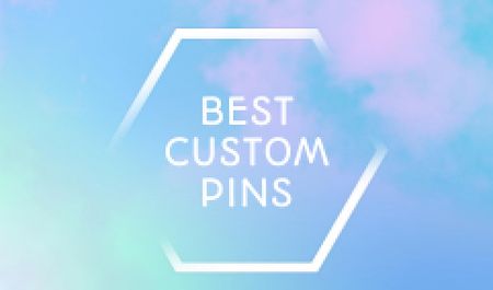 Gaming Custom Pins Ad Business card Modelo de Design