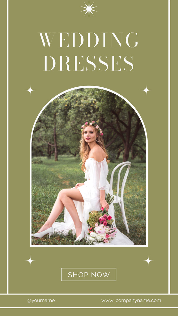 Wedding Dresses Ads Instagram Story Πρότυπο σχεδίασης