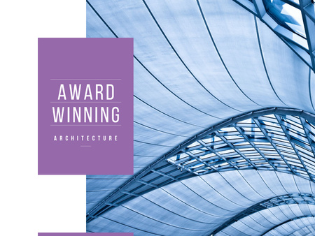 Designvorlage Award winning architecture Ad with Modern Building für Presentation