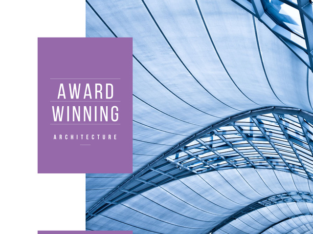 Award winning architecture Ad with Modern Building Presentation – шаблон для дизайна