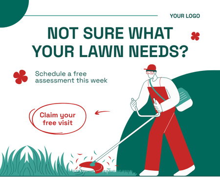 Platilla de diseño Free Assessment For Precision Lawn Grooming Facebook