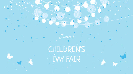 Children's Day Fair Announcement FB event cover Design Template